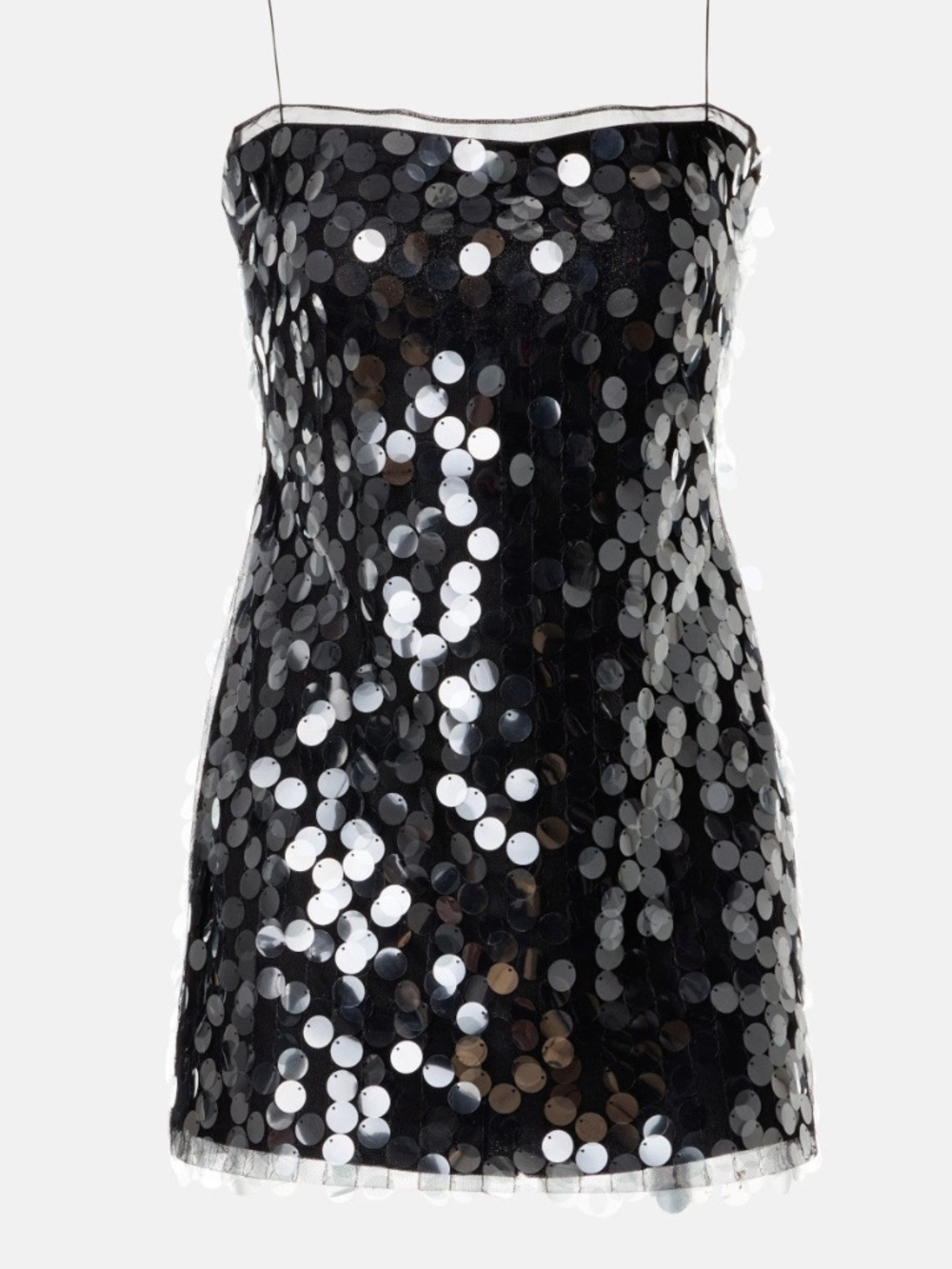 16Arlington 16 Arlington FIA Black Sequin Sequined Mini Tulle Dress US 10